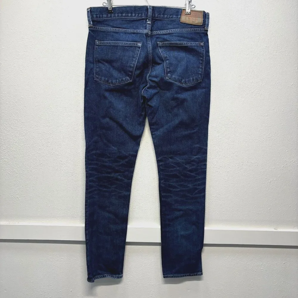 J. Crew 484 Denim Blue Jeans Japanese Denim Kurabo Men's Sz 32x32 Slim Straight